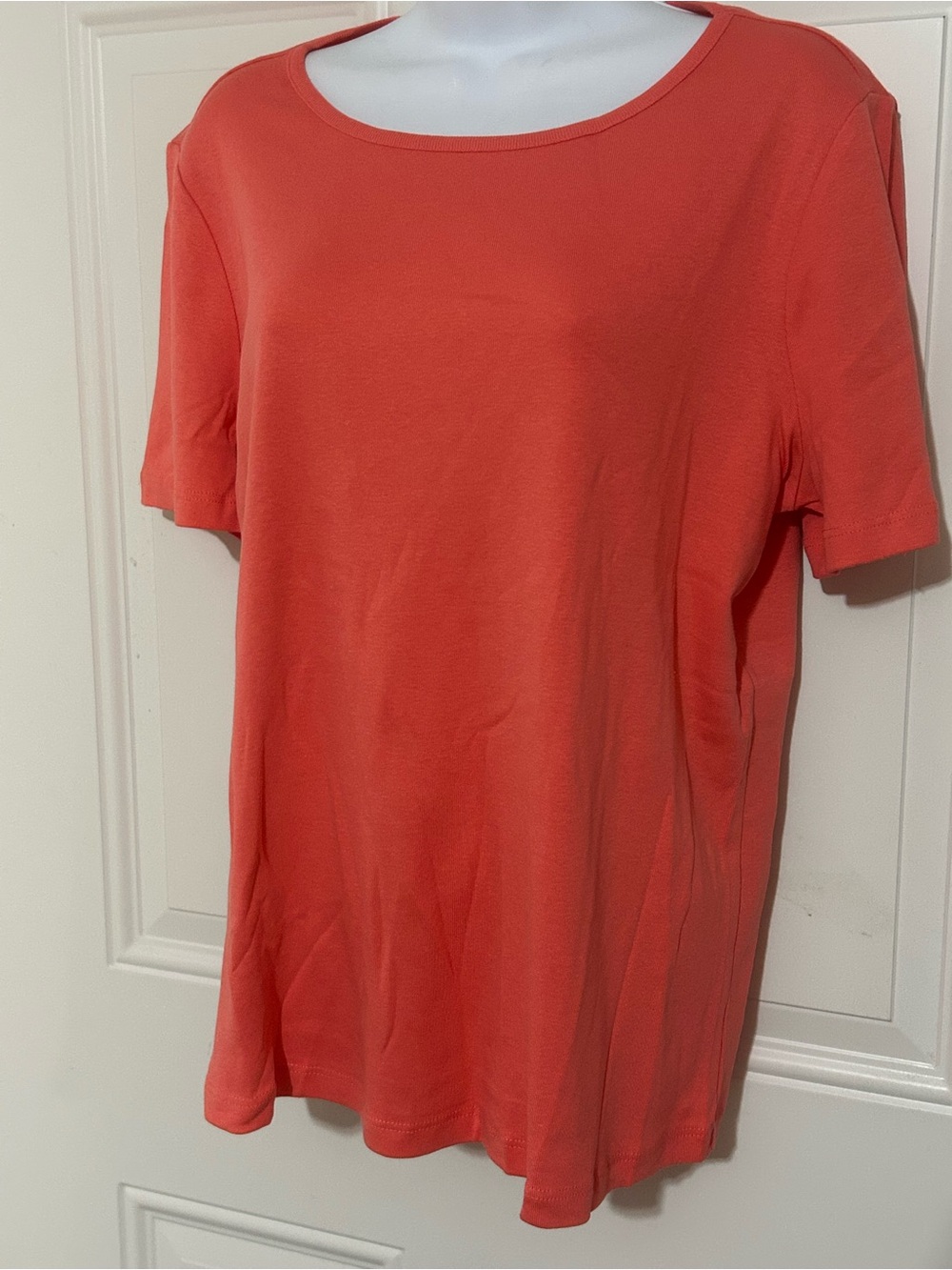 Appleseed's Coral Short-Sleeve Scoop Neck Tee